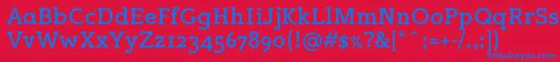 Sugarcubesbold Font – Blue Fonts on Red Background