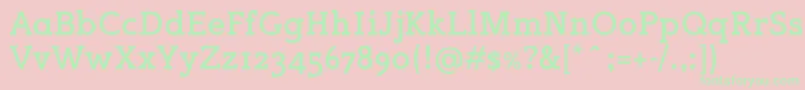 Sugarcubesbold Font – Green Fonts on Pink Background