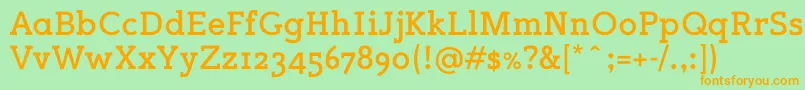 Sugarcubesbold Font – Orange Fonts on Green Background