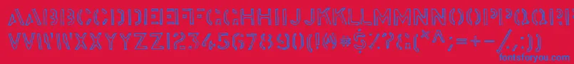 Stock ffy Font – Blue Fonts on Red Background