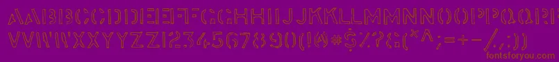 Stock ffy Font – Brown Fonts on Purple Background