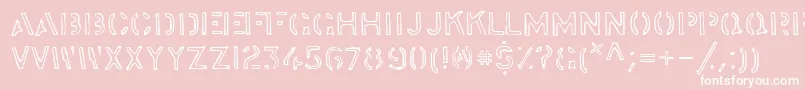 Stock ffy-Schriftart – Weiße Schriften auf rosa Hintergrund
