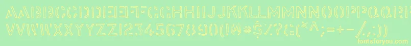 Stock ffy Font – Yellow Fonts on Green Background