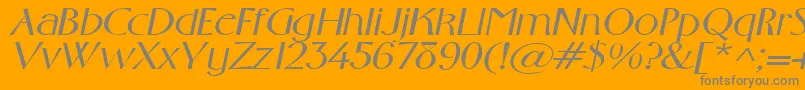 GabrielextendedItalic Font – Gray Fonts on Orange Background