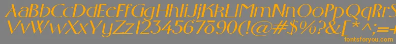 GabrielextendedItalic Font – Orange Fonts on Gray Background