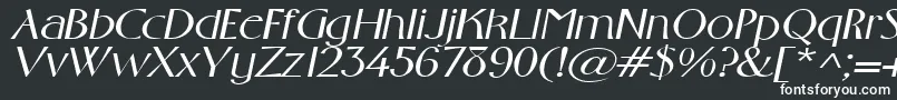 Шрифт GabrielextendedItalic – белые шрифты