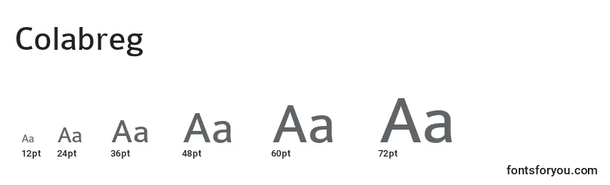 Colabreg Font Sizes