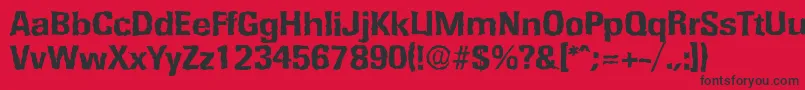 RochesterrandomXboldRegular Font – Black Fonts on Red Background
