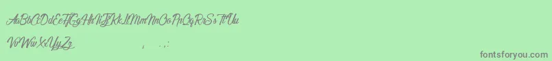 SleepingInCastleland Font – Gray Fonts on Green Background