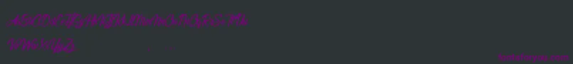 SleepingInCastleland Font – Purple Fonts on Black Background