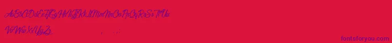 SleepingInCastleland Font – Purple Fonts on Red Background
