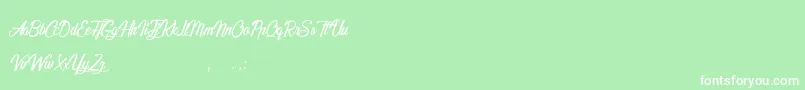 SleepingInCastleland Font – White Fonts on Green Background