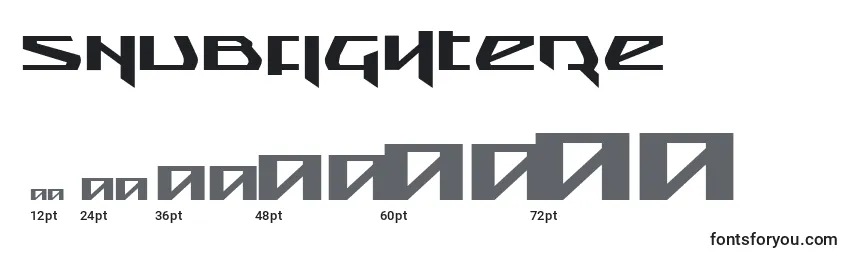 Размеры шрифта Snubfightere