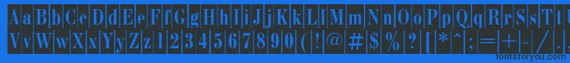 BodonicameocRegular Font – Black Fonts on Blue Background