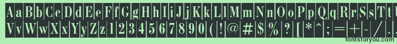 BodonicameocRegular Font – Black Fonts on Green Background