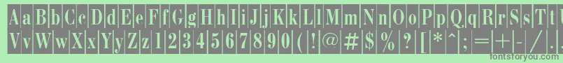 BodonicameocRegular Font – Gray Fonts on Green Background