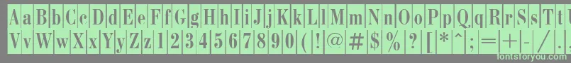 BodonicameocRegular Font – Green Fonts on Gray Background