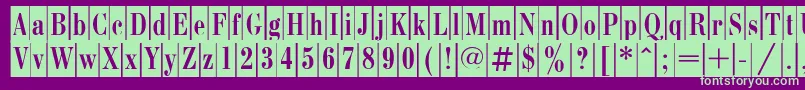 BodonicameocRegular Font – Green Fonts on Purple Background