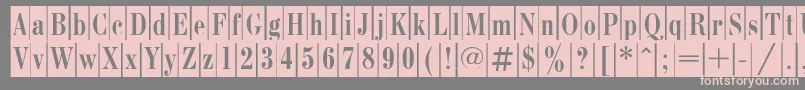 Шрифт BodonicameocRegular – розовые шрифты на сером фоне