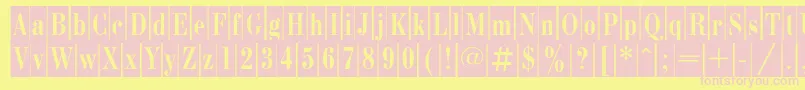 BodonicameocRegular Font – Pink Fonts on Yellow Background