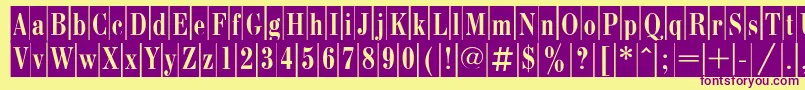 BodonicameocRegular Font – Purple Fonts on Yellow Background