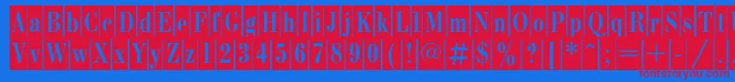 BodonicameocRegular Font – Red Fonts on Blue Background