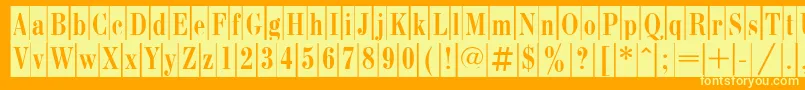 BodonicameocRegular Font – Yellow Fonts on Orange Background