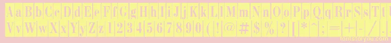 BodonicameocRegular Font – Yellow Fonts on Pink Background