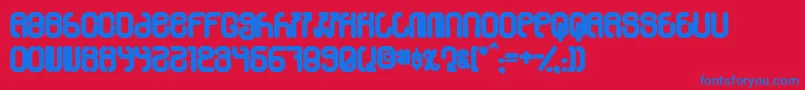 Skylab60 Font – Blue Fonts on Red Background