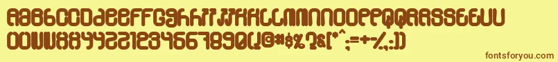 Skylab60 Font – Brown Fonts on Yellow Background