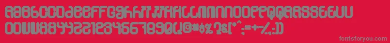 フォントSkylab60 – 赤い背景に灰色の文字