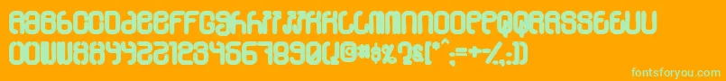 Skylab60 Font – Green Fonts on Orange Background