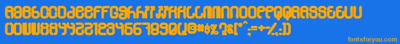 Skylab60 Font – Orange Fonts on Blue Background