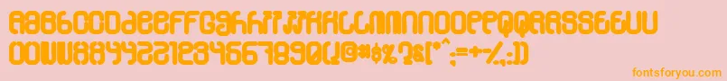 Skylab60 Font – Orange Fonts on Pink Background