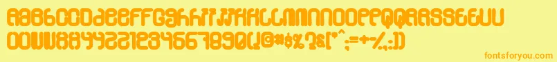 Skylab60 Font – Orange Fonts on Yellow Background