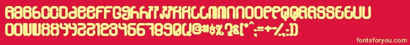 Skylab60 Font – Yellow Fonts on Red Background