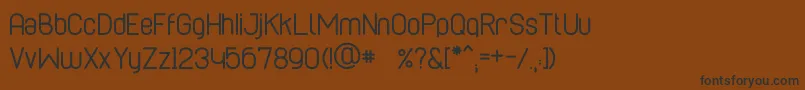 Czcionka CaboRoundedRegular – czarne czcionki na brązowym tle