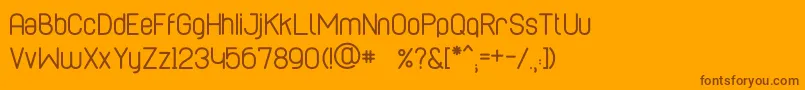 Czcionka CaboRoundedRegular – brązowe czcionki na pomarańczowym tle