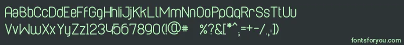 CaboRoundedRegular Font – Green Fonts on Black Background