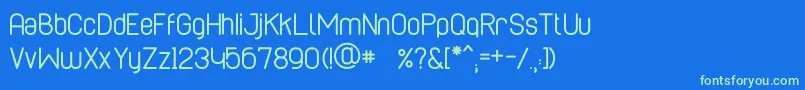 CaboRoundedRegular Font – Green Fonts on Blue Background