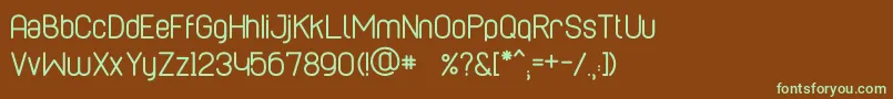 Шрифт CaboRoundedRegular – зелёные шрифты на коричневом фоне