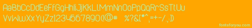 Шрифт CaboRoundedRegular – зелёные шрифты на оранжевом фоне