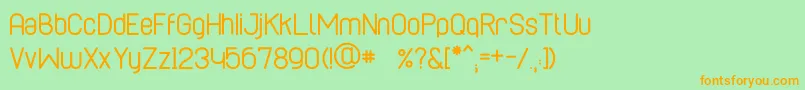 CaboRoundedRegular Font – Orange Fonts on Green Background