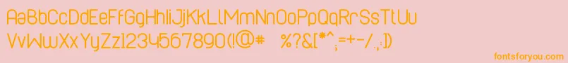 CaboRoundedRegular Font – Orange Fonts on Pink Background