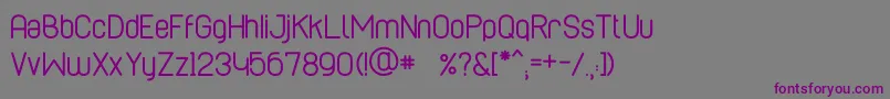 Шрифт CaboRoundedRegular – фиолетовые шрифты на сером фоне