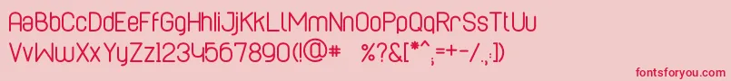 fuente CaboRoundedRegular – Fuentes Rojas Sobre Fondo Rosa