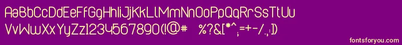 CaboRoundedRegular Font – Yellow Fonts on Purple Background