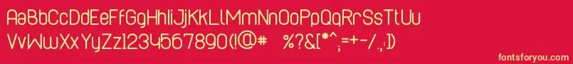 CaboRoundedRegular Font – Yellow Fonts on Red Background