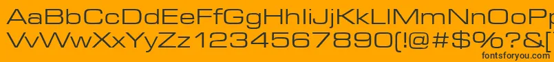 EurostarRegularExtended Font – Black Fonts on Orange Background