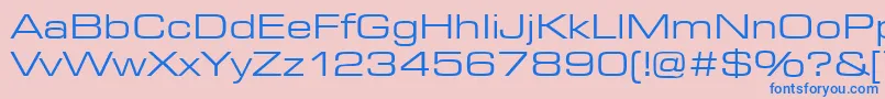 EurostarRegularExtended Font – Blue Fonts on Pink Background